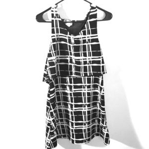 Black and white statement dress